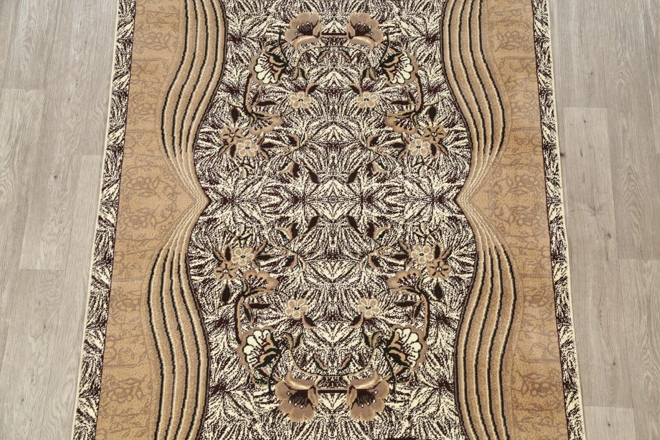 Impresionante Alfombra Moderna Floral Suave Marfil Turca Oriental Acrílico Alfombra 5x7 Foto 3 de 4