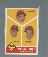 1960 TOPPS #466  PHILADELPHIA PHILLIES COACHES - NM