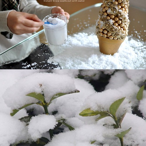 Fluffy Instant Xmas Magic White Snow Powder Artificial Christmas Decoration Fake - Picture 1 of 6