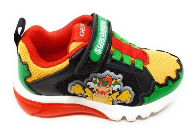 Geox Cyberdron Schuh mit Super Mario Motivbeleuchtung Farbe grün rot gelb schwarz