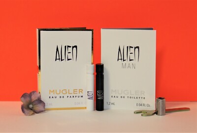 Lot of  2 His and Her Cologne/Perfume Samples:  Theirry Mugler Alien