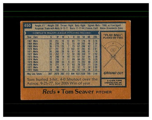 TOM SEAVER YOU PICK SEE SCANS OF EVERY CARD ALL TOM SEAVER CARDS ODD BALL METS - Bild 153 von 183