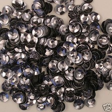 Sequins Gun Metal 5mm Round Cup 1,000 or 12,500 pieces Loose High Quality