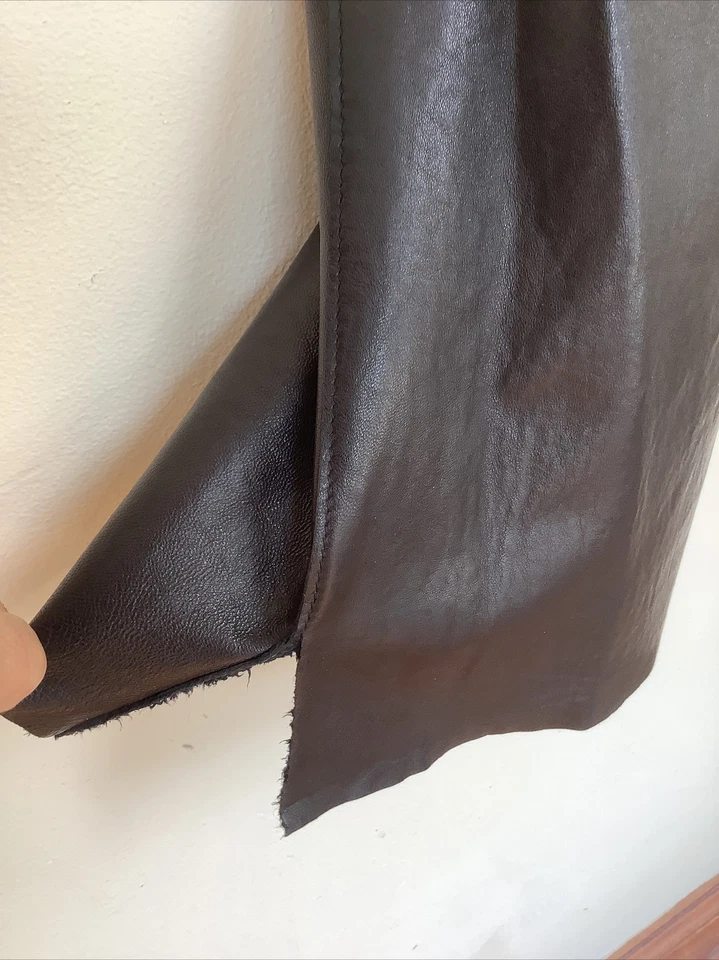 Pantalones de Moto John Carlisle 8 Vintage Cuero Western Negro Acampanado Grunge Foto 4 de 4