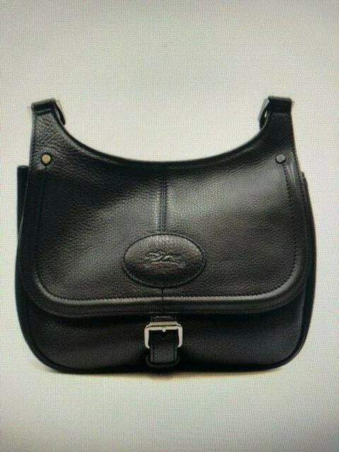 Longchamp Baltini Crossbody Saddlebag Black original box dustcover