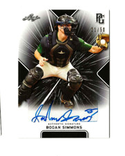 2021 BOGAN SIMMONS LEAF PERFECT GAME AUTO BLACK PARALLEL ROOKIE #21/50  NEW