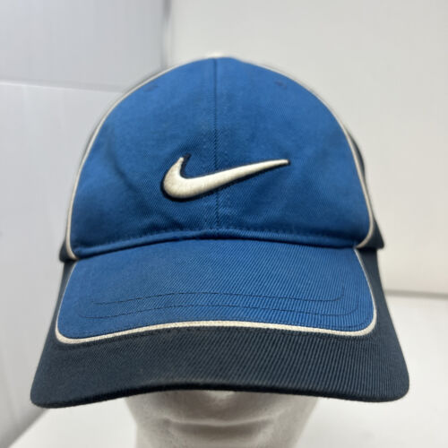 Vintage Nike Hat Swoosh Logo Fitted Size S/M Blue Cap Sports Men’s Golf