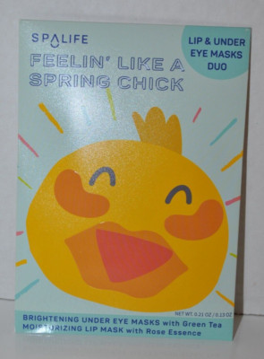 SpaLife Spring Chick Lip and Under Eye Mask Duos 0.21 oz each