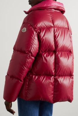 NWT MONCLER Parana Down Puffer Coat Retail $1995 Burgundy | eBay