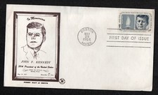 #1246 5c Kennedy JFK  FDC Mellone #145 Scarce Treyco Cachet UA   G4804