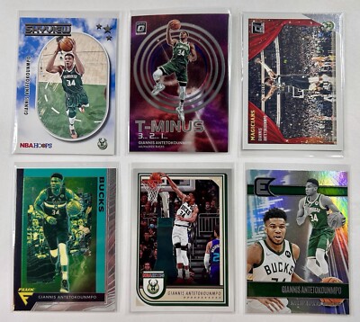 Giannis Antetokounmpo Lot Of 6 Cards Milwaukee Bucks NBA MVP 