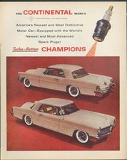 The Lincoln Continental Mark II Turbo-Action Champion Spark Plugs ad 1956