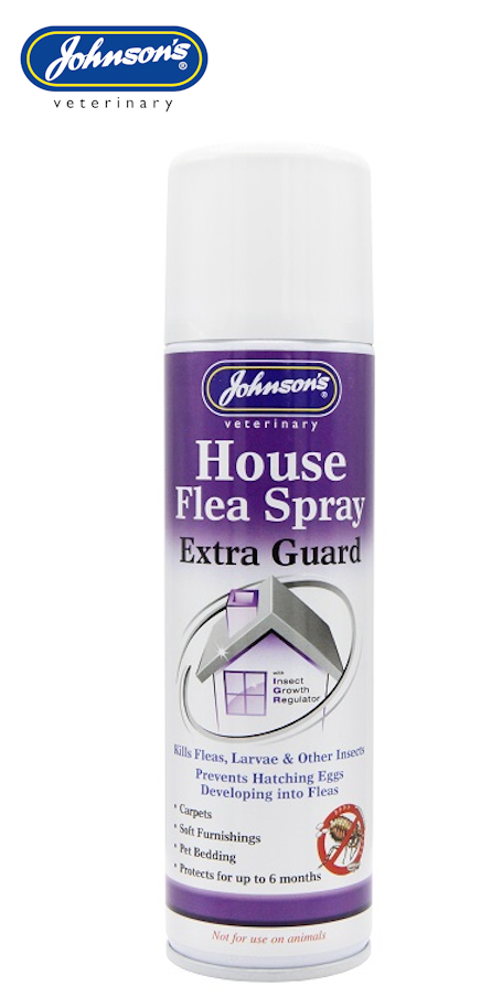 JOHNSONS VETERINARY HOUSE FLEA SPRAY EXTRA GUARD KILLS FLEAS IGR 250ML