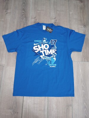 Los Angeles Dodgers Shohei Ohtani Showtime Blue T Shirt Mens XL