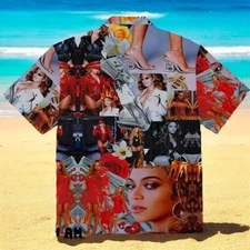 Beyonce Tropical Hawaiian Shirt For Men US Size Summer Style NEW