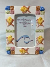 Set Of 2 Special Moment Frames 3.5 X 5  Photo Beach Starfish Fish Sea Shells