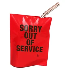 Out of Service Gas Nozzle Bag - Red - 144/Case - MADE IN THE USA