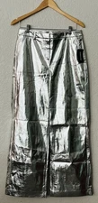 Kenneth Cole New York Women’s Shiny  Silver Pants Size 6 $119 New With Tags