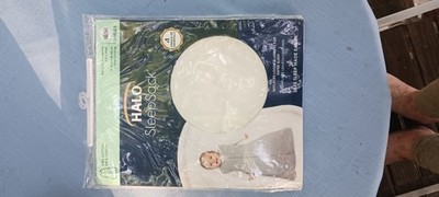 New Halo SleepSack Swaddle, Birth To 3 Months, 100% Cotton, TOG 0.5- Cream