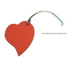 Hermes Petit H Red Edope Heart Double-Sided Bag Charm 26811851 P