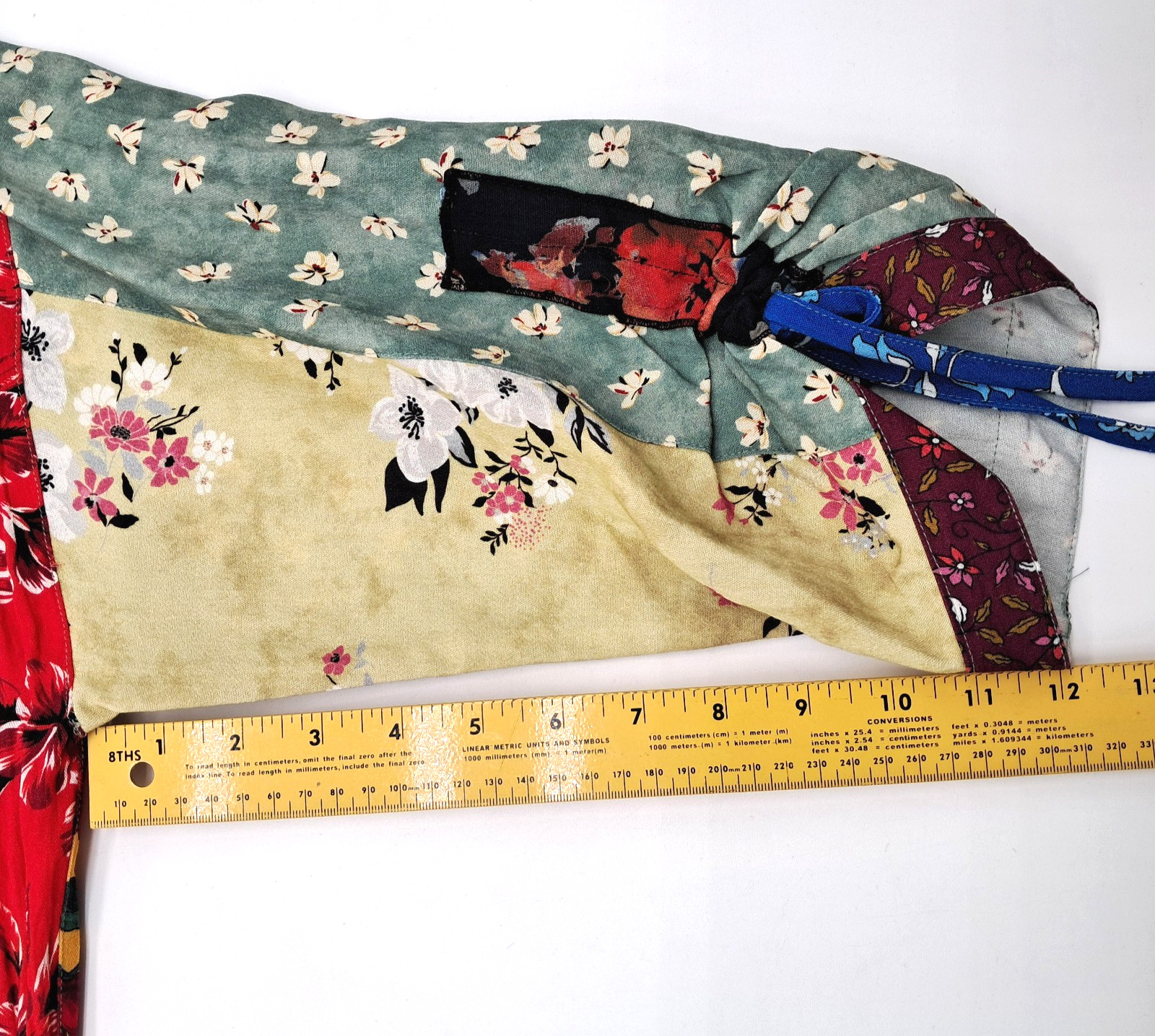 John Mark Patchwork Button Top Size L Artsy Cotta… - image 10