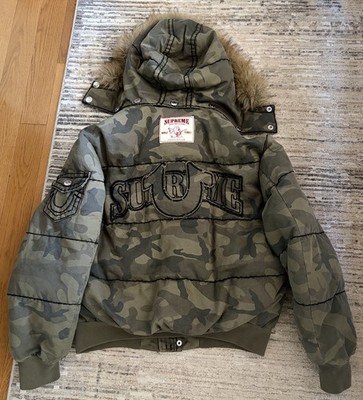 New W Tags Supreme True Religion Puffer Jacket Camo Size Medium 
