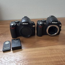 NIKON D60 DIGITAL CAMERA X2 BODY ONLY PARTS OR REPAIR SHUTTER / LENS ERROR