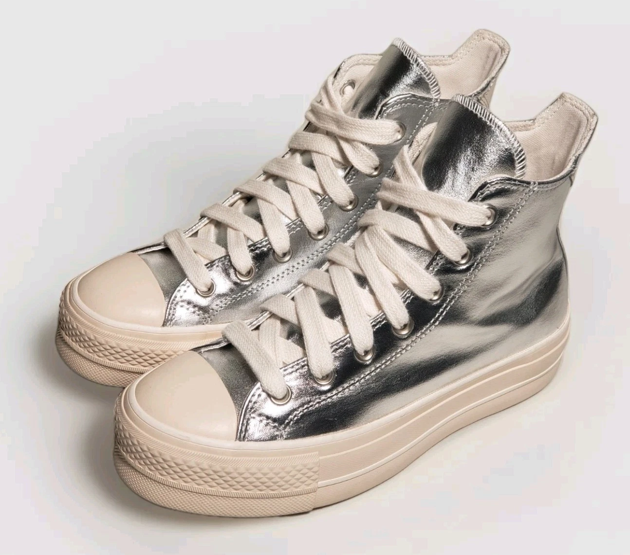 Converse Donna Taglia 7.5 Chuck Taylor All Star Argento Metallizzato A09902C