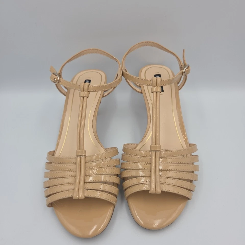 Alex Marie 7.5 M Women's Strappy Beige Sandals Heel Shoes  - Image 2 of 4