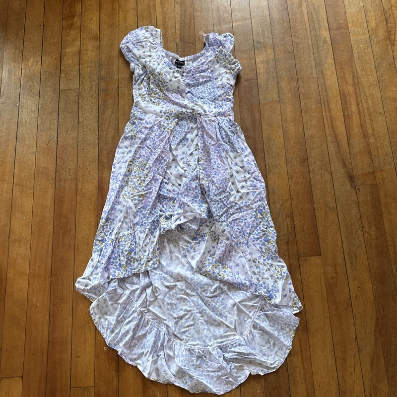 Medium girls Lavender Summer Dress, high low EUC size medium / 8