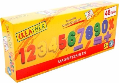 VEDES - CREATHEK - MAGNETISCHE ZAHLEN, 48 STÜCK Rechnen Lernen Tafelzahlen NEU