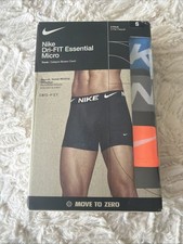 Nike Dri-FIT Essential Micro Trunks 3 Pack Mens Small Multi Color NWT