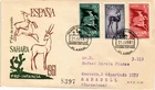 Spanish Sahara 1961 Edifil 190/92 Pro Childrens Fauna really circulated (6124)