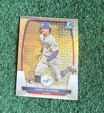 JAMES OUTMAN - 2023 BOWMAN MOJO REFRACTOR PARALLEL ROOKIE CARD # 13 - TWINS  MLB. rookie card picture