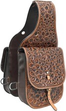 Western Horse Leather Saddle Bag Heavy Duty Traditional Trail Ride  Saddle Bag