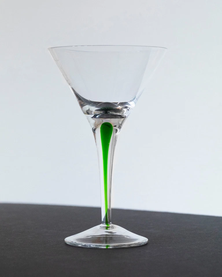 Juego de 4 vasos Martini Pier 1 con tallo de lágrima ámbar verde rojo azul Foto 4 de 4