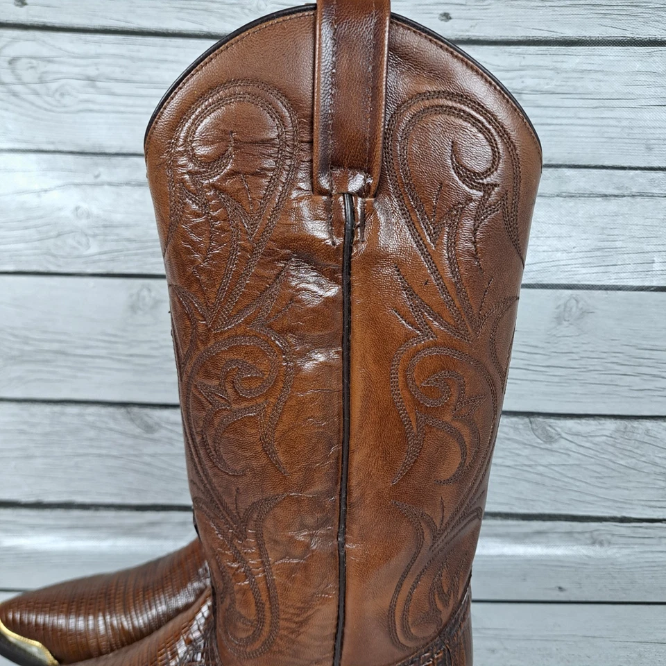 Botas de Vaquero Dan Post Western Mujer 8 M Genuinas Marrón Lagarto BP 2451 J Foto 2 de 4
