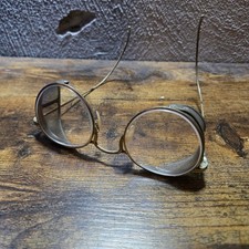 Vintage Wire Mesh Side Shield Safety Glasses   Industrial / Workshop Style