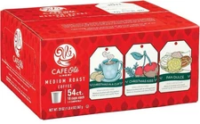 CAFE Olé H-E-B Medium Roast Coffee Single Serve Cups Holiday Variety Pack, 54 ct