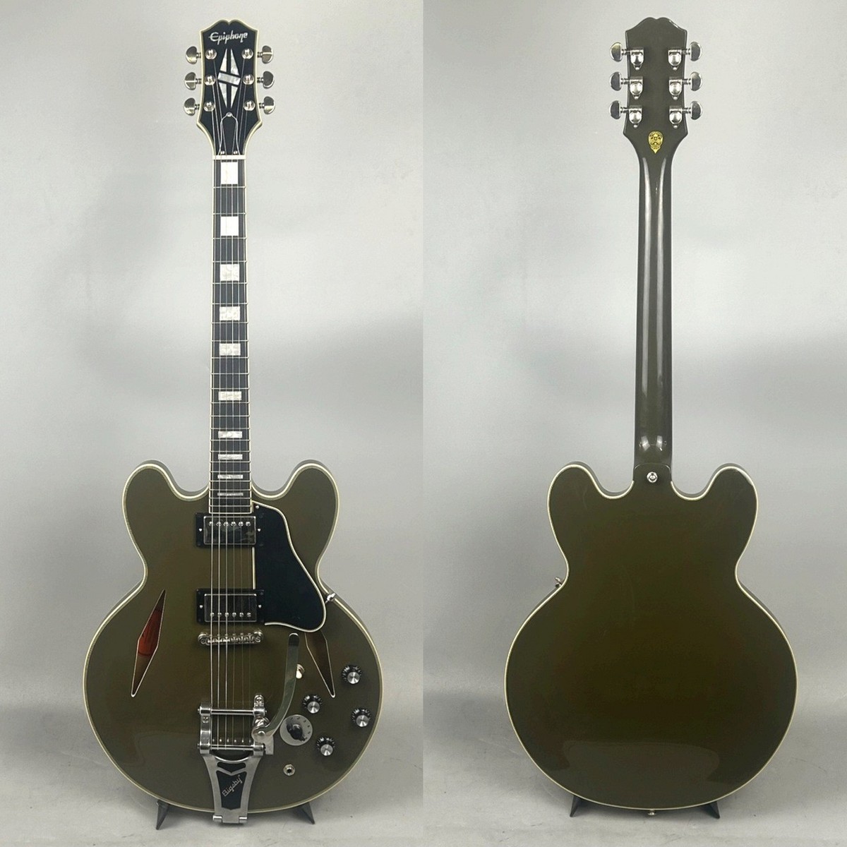Epiphone Shinichi Ubukata ES-355 Custom Bigsby ver.02 Olive Drab