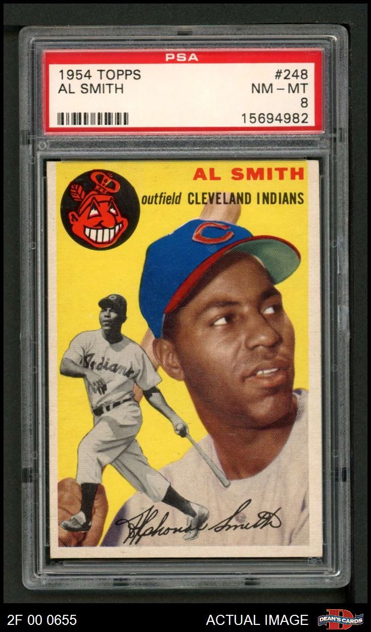 1954 Topps #248 Al Smith Indians RC PSA 8 - NM/MT