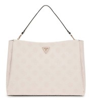 Guess Tisha Girlfriend Satchel Handtasche Tasche Stone Logo Creme
