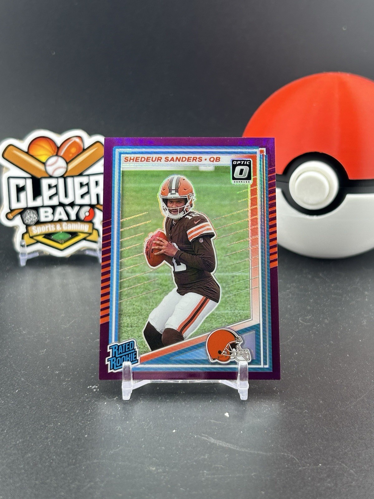 Shedeur Sanders 2025 Donruss Optic Rated Rookies Preview Purple #306 /50 (CBMH)