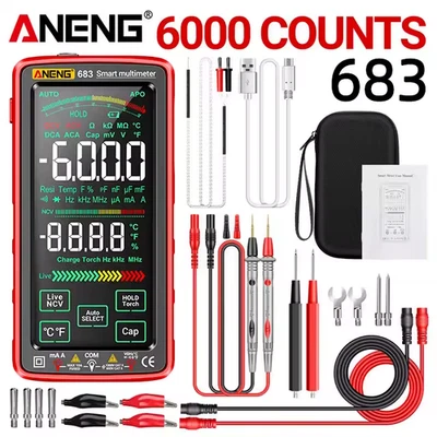 ANENG 683 Smart Multimeter Touch 6000 Counts, Rechargeable
