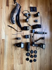 Big School Vintage Camera Gear Lot Untested Photography Equipment Flashes Lenses