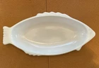 Vintage Glasbake Milk Glass Fish Baking Serving Dish Midcentury USA