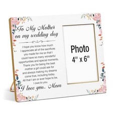 of the Bride Gifts Picture Frame, Wedding Day Gift for Mom from Bride Mother