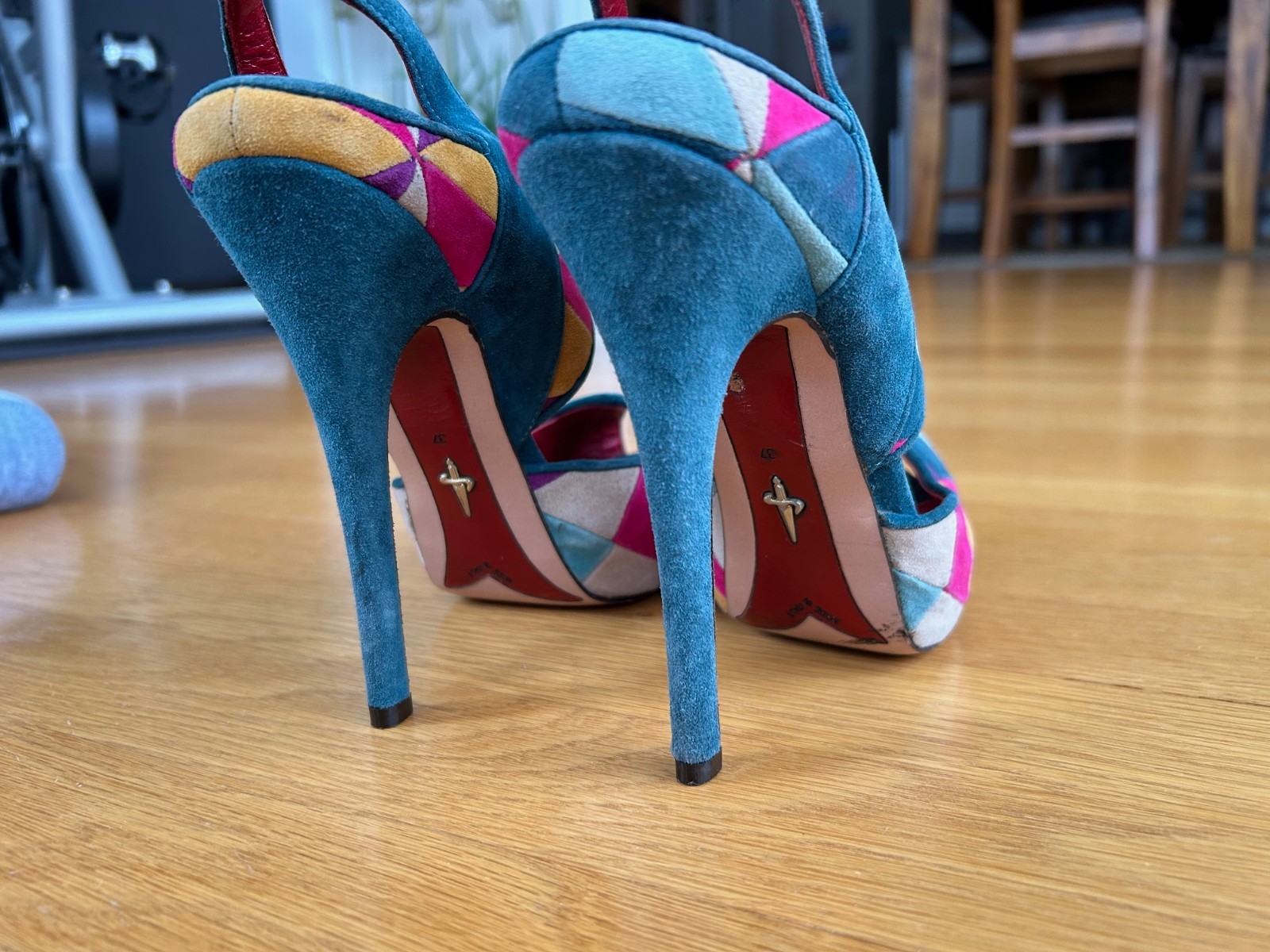 CESARE PACIOTTI Multi-Colors Patchwork Suede Plat… - image 15