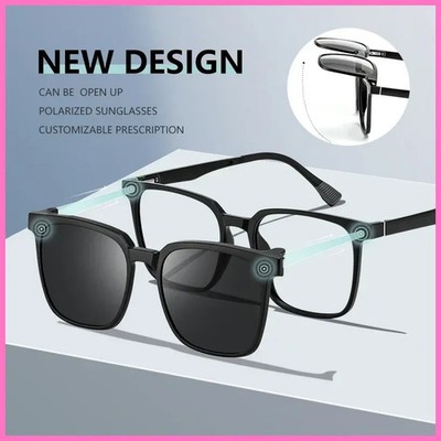 CLLOIO Magnetic Clip Optical Sunglasses Men Polarized Myopia Prescription...