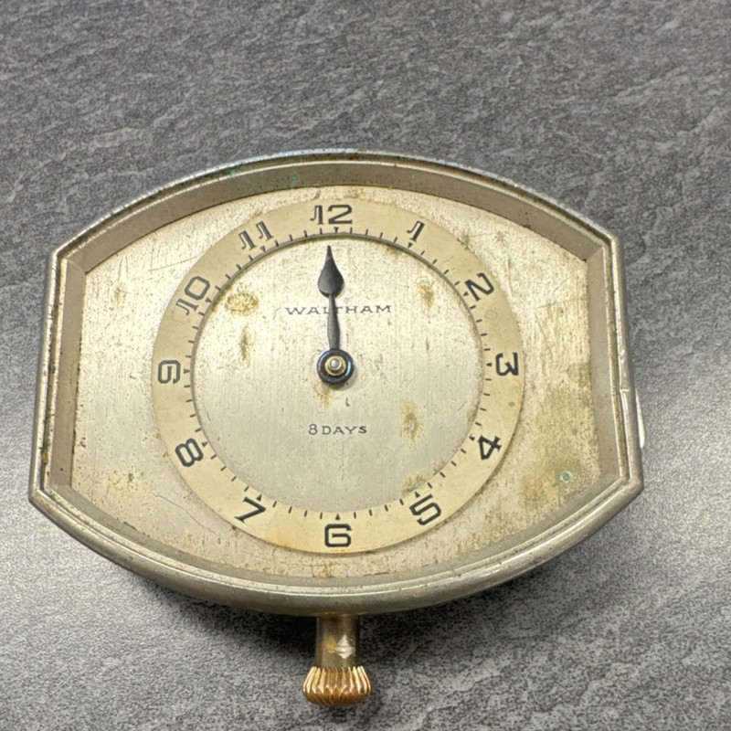 Waltham 8 Days Collectible Vehicle Dashboard Clock Classic Vintage Car Accessory